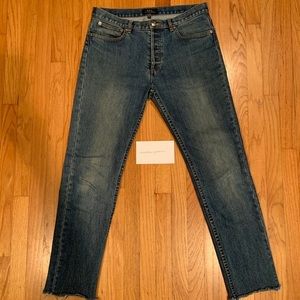A.P.C. Blue Denim Cropped Jeans